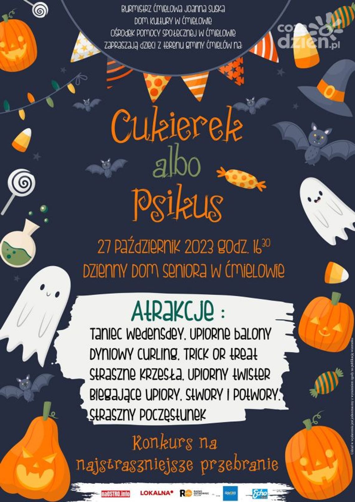 Na straaasznie fajne wydarzenie zaprasza Gmina Ćmielów Na straaasznie fajne wydarzenie zaprasza Gmina Ćmielów