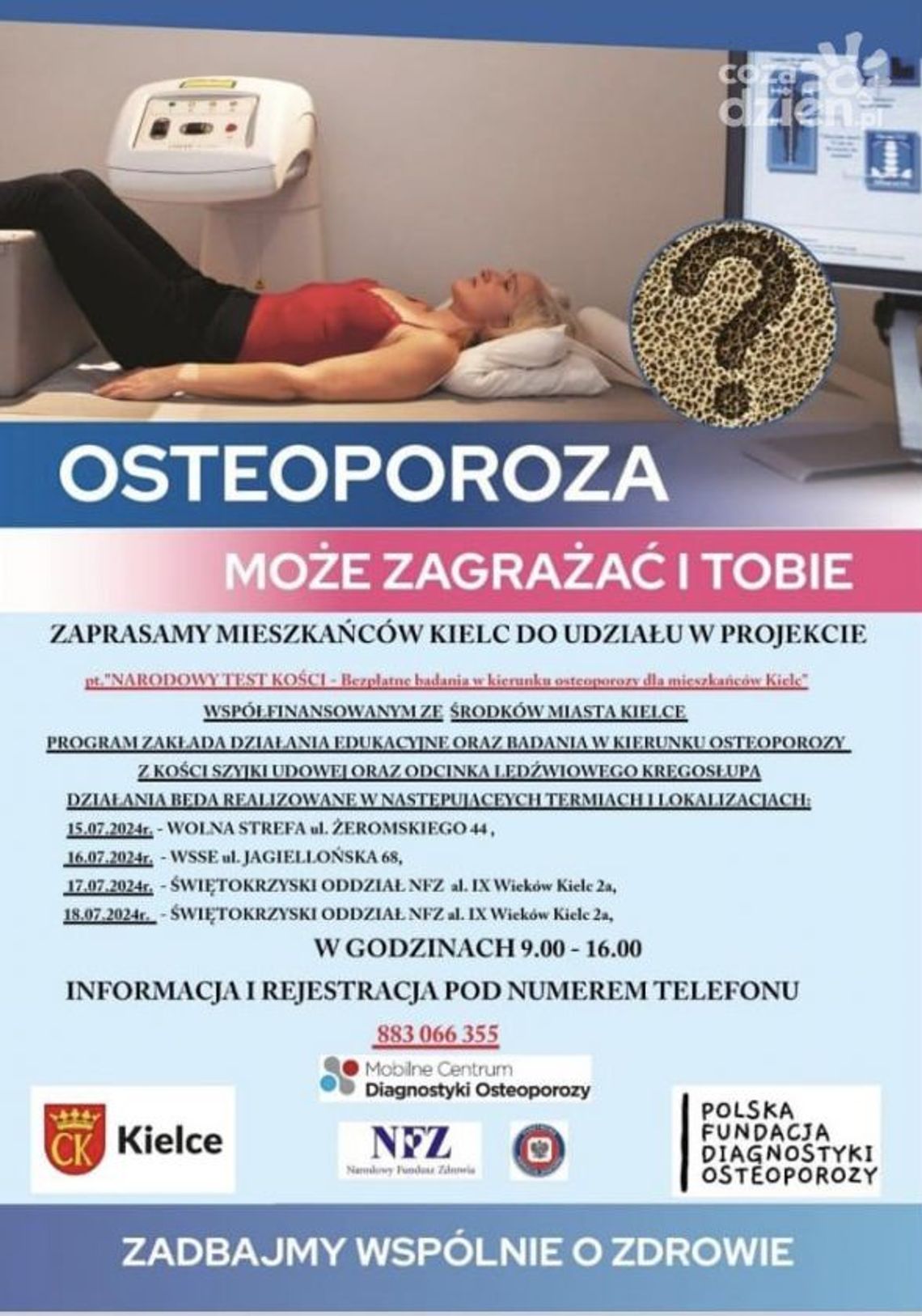 Narodowy Test Kości - bezpłatne badania na osteoporozę Narodowy Test Kości - bezpłatne badania na osteoporozę