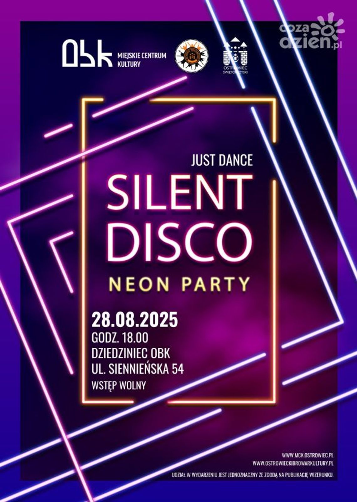 Neon party ze słuchawkami na uszach Neon party ze słuchawkami na uszach
