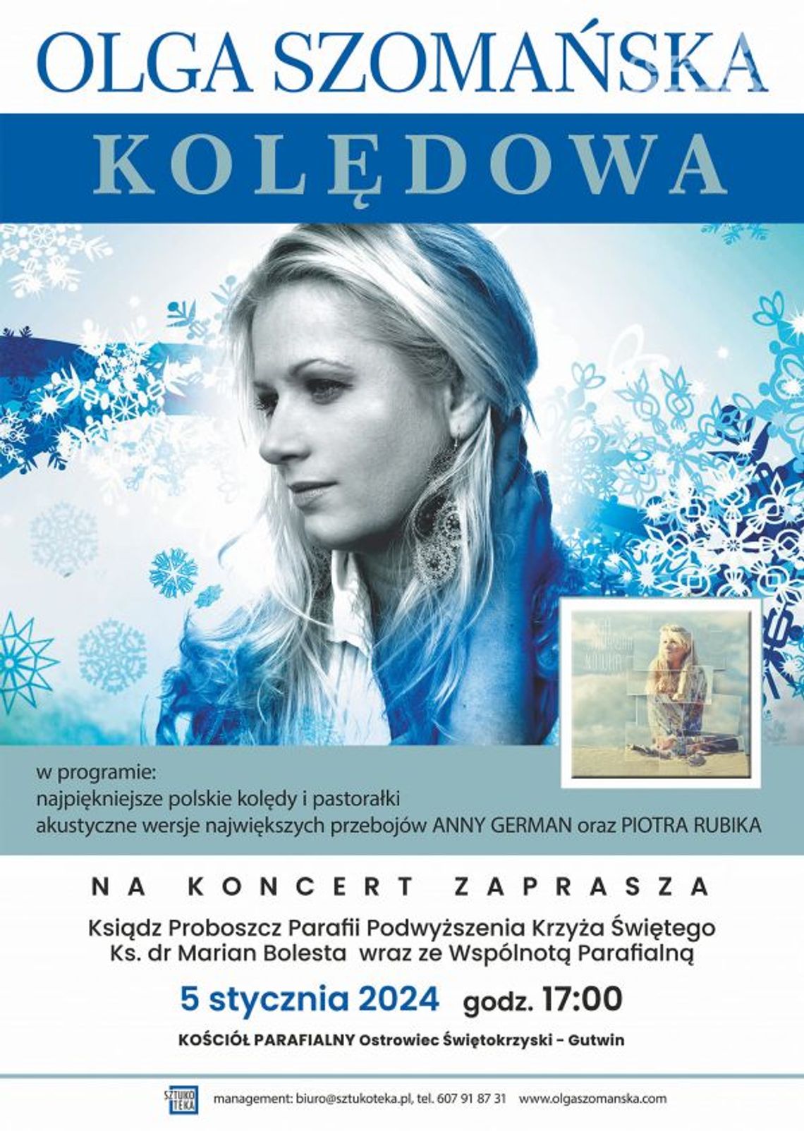 Nie tylko świąteczne utwory wykona Olga Szomańska Nie tylko świąteczne utwory wykona Olga Szomańska