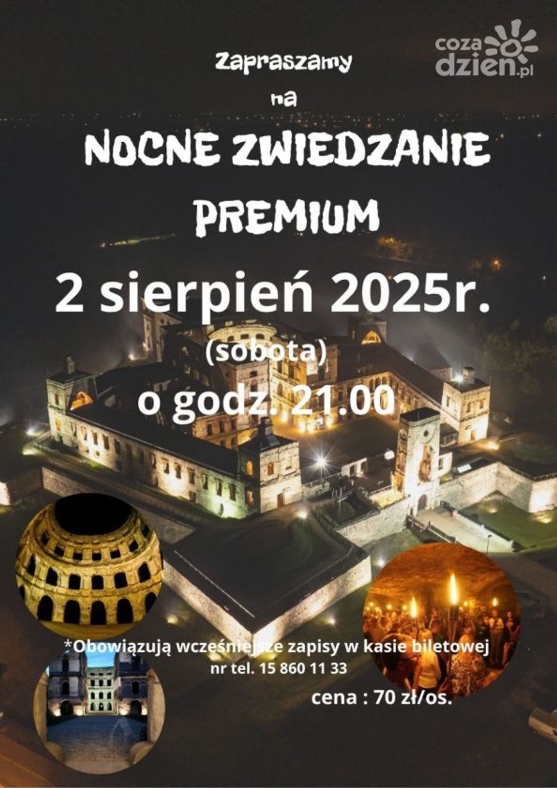 Nocne zwiedzanie zamku Krzyżtopór w Ujeździe Nocne zwiedzanie zamku Krzyżtopór w Ujeździe