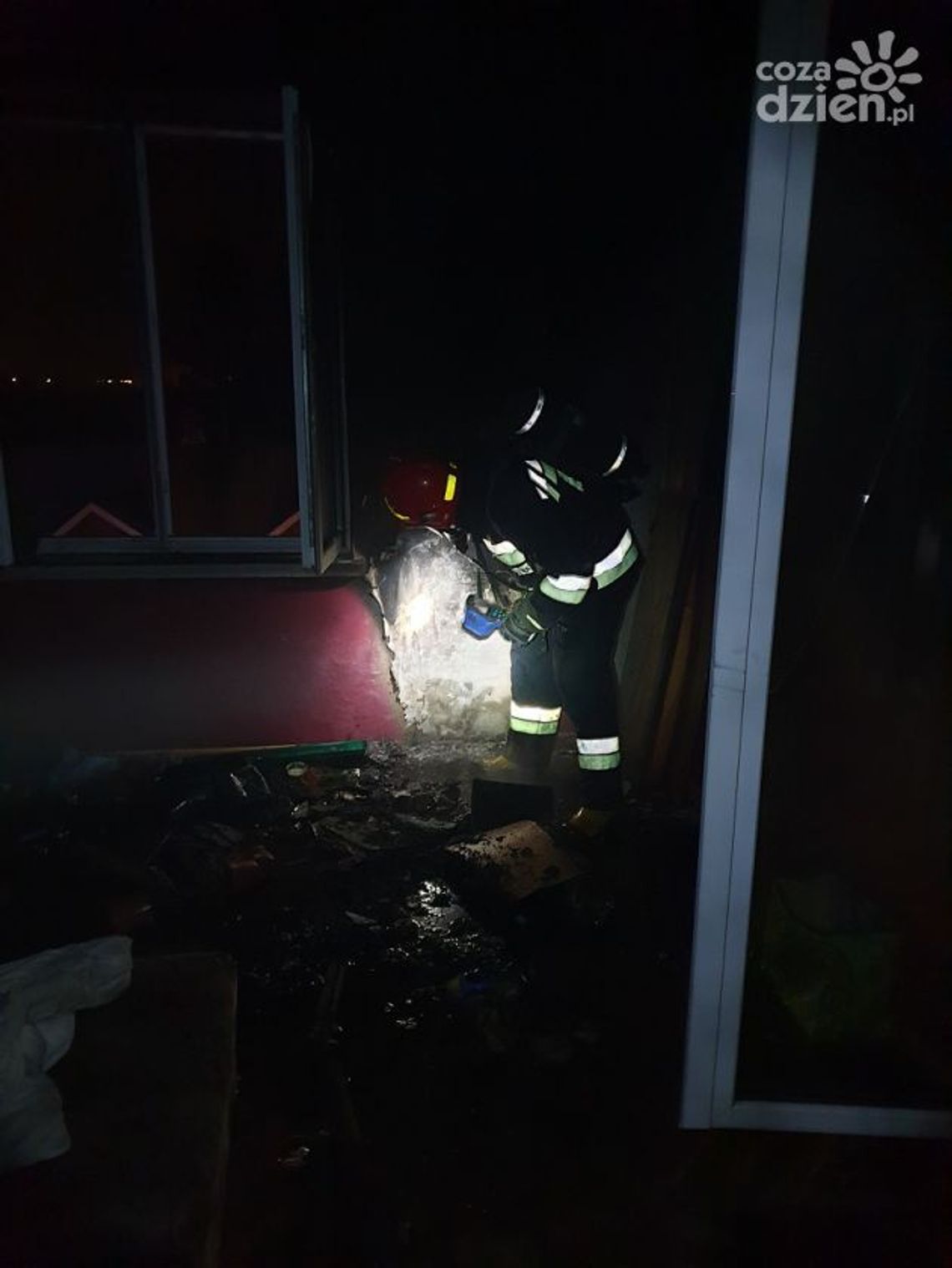 Nocny pożar na Klimkiewiczowskiej Nocny pożar na Klimkiewiczowskiej