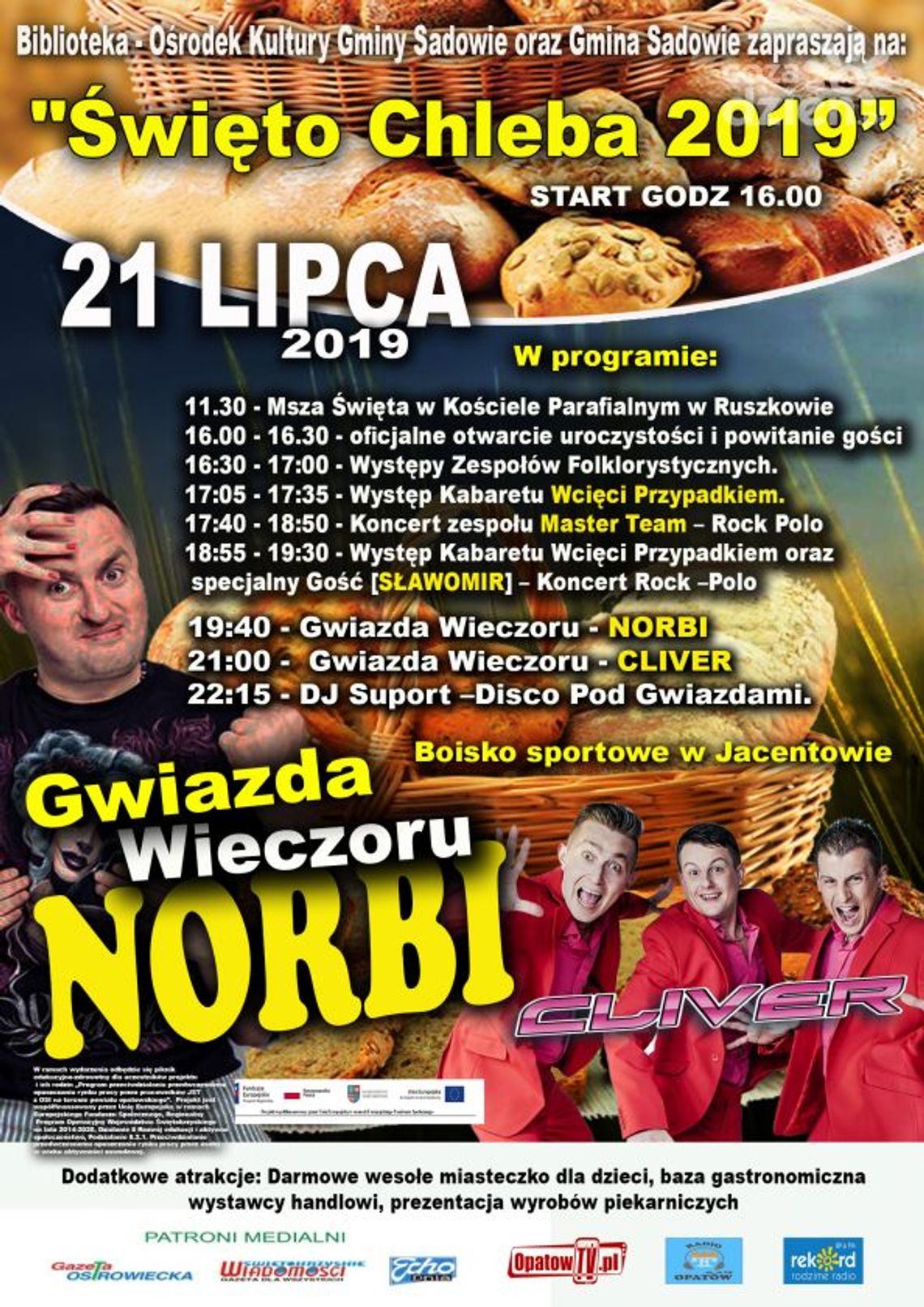 Norbi i Cliver gwiazdami Święta Chleba w Jacentowie Norbi i Cliver gwiazdami Święta Chleba w Jacentowie