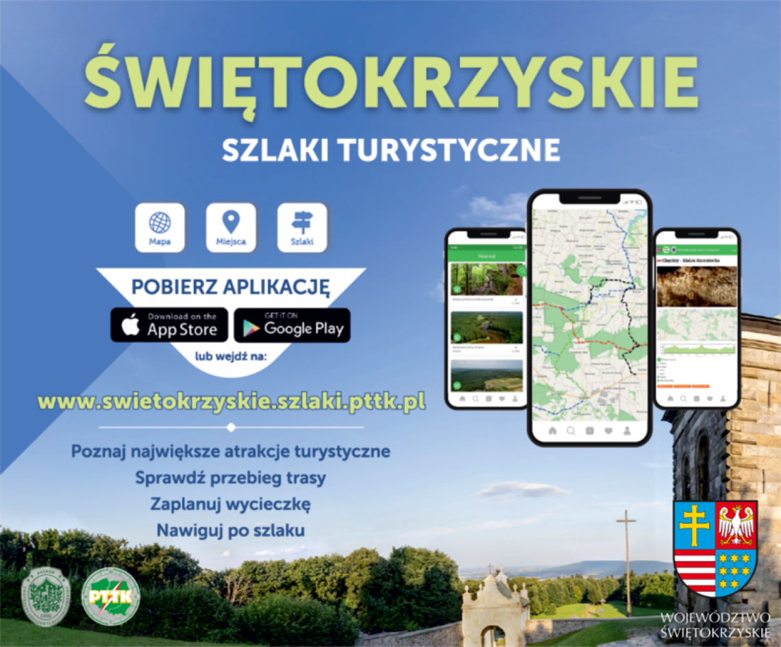Nowa aplikacja „Świętokrzyskie Szlaki Turystyczne” już dostępna Nowa aplikacja „Świętokrzyskie Szlaki Turystyczne” już dostępna