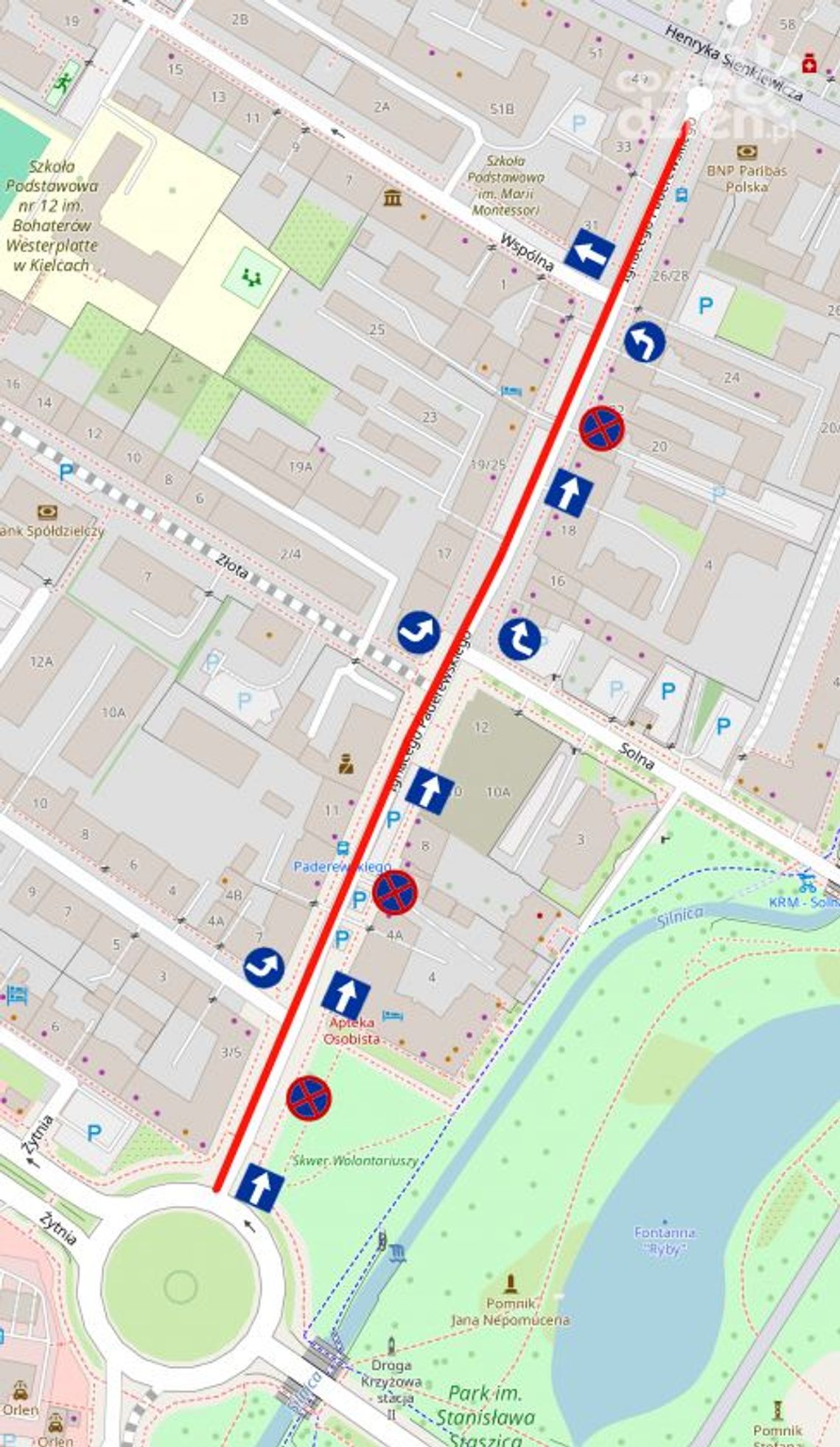 Nowe zmiany organizacji ruchu w centrum Kielc Nowe zmiany organizacji ruchu w centrum Kielc