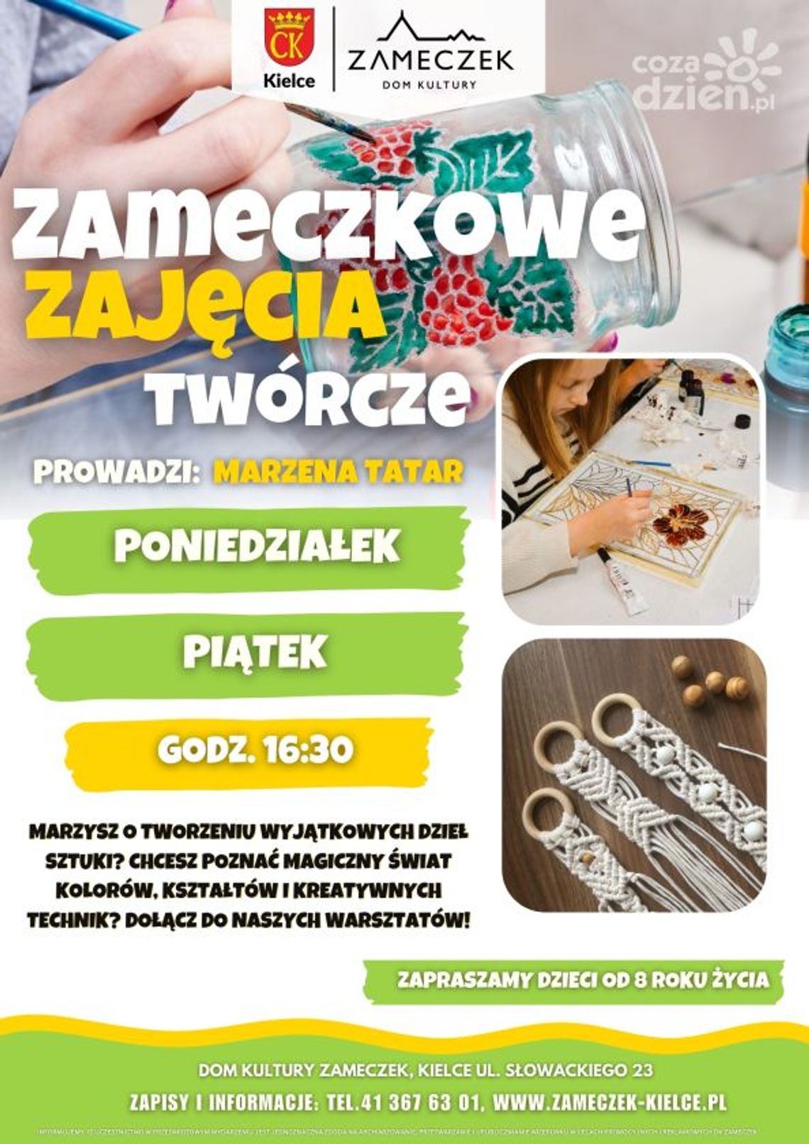 Nowy nabór na kreatywne zajęcia plastyczne w Zameczku Nowy nabór na kreatywne zajęcia plastyczne w Zameczku