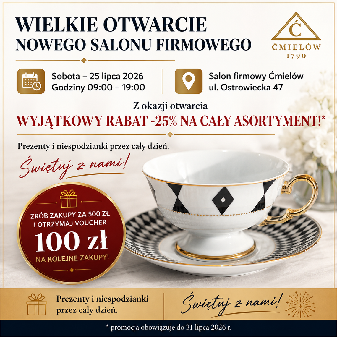Nowy salon Polskiej Porcelany w Ćmielowie. Wielkie otwarcie już w sobotę Wnętrze nowego Salonu Firmowego Polskiej Porcelany przy ulicy Ostrowieckiej 47 w Ćmielowie.