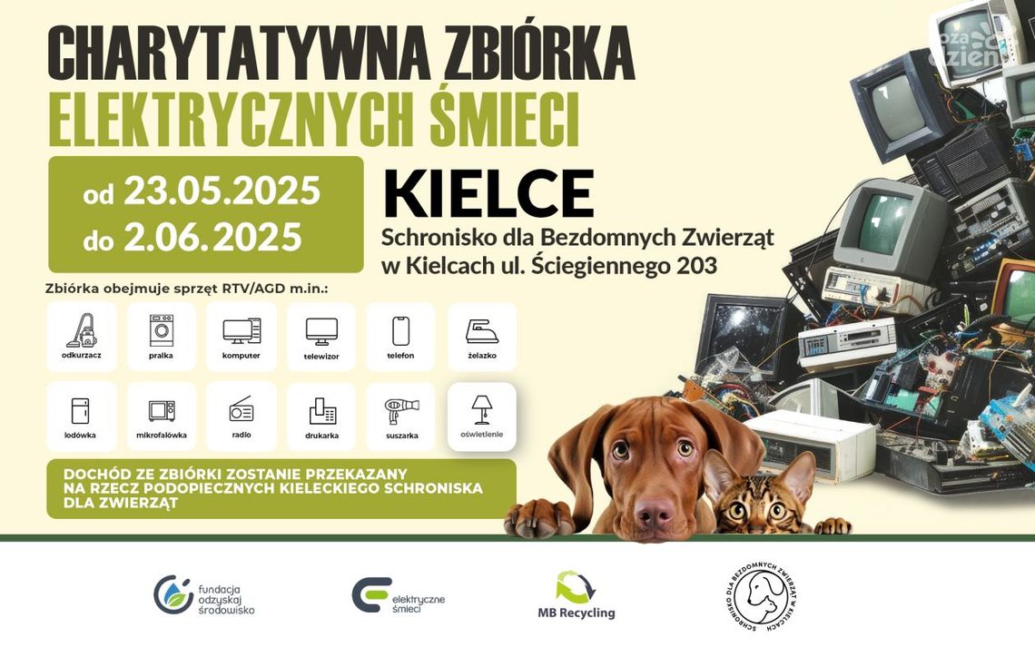 Oddaj elektrośmieci, pomóż zwierzakom!