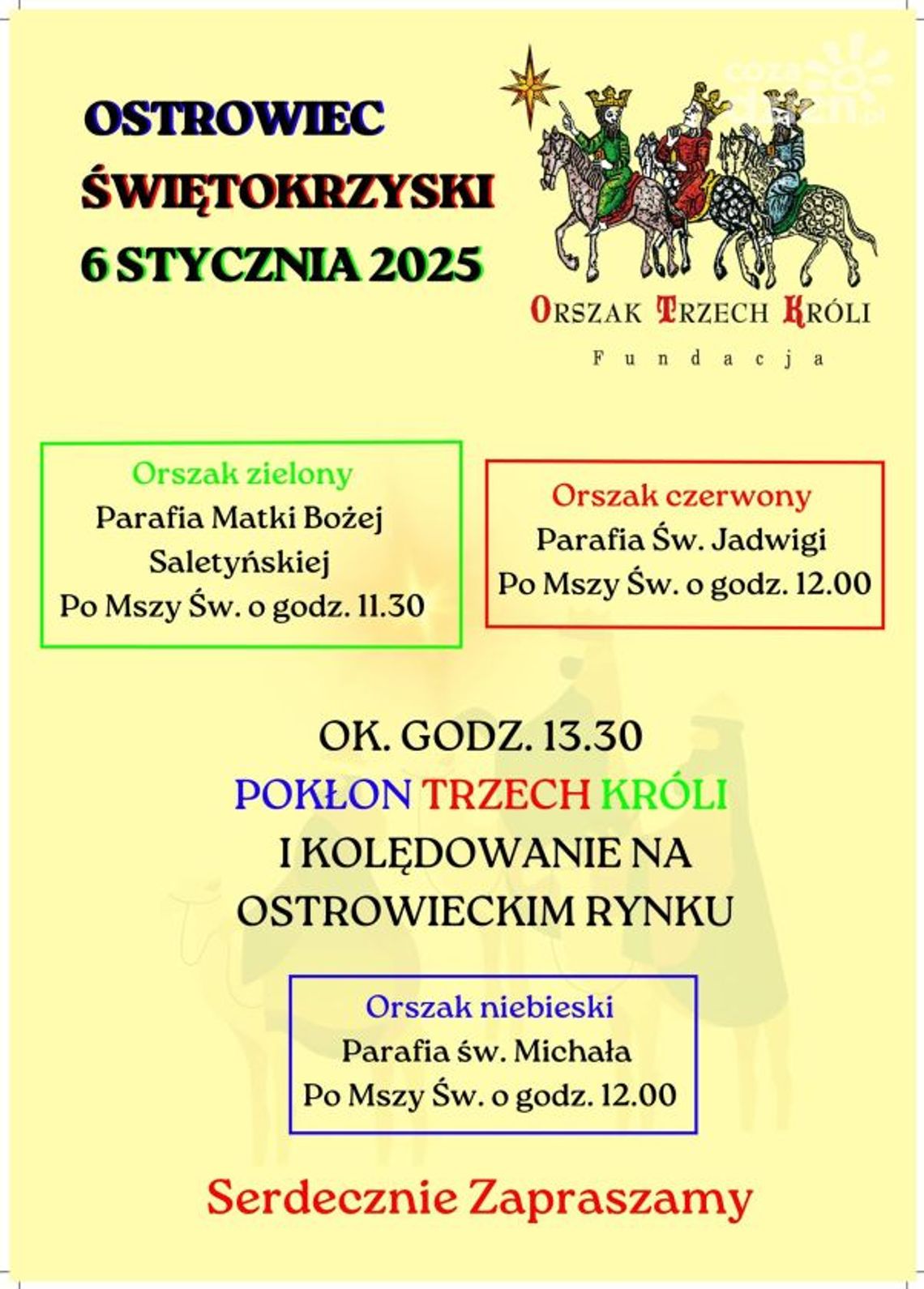 Orszaki Trzech Króli Przejdą przez Ostrowiec Orszaki Trzech Króli Przejdą przez Ostrowiec