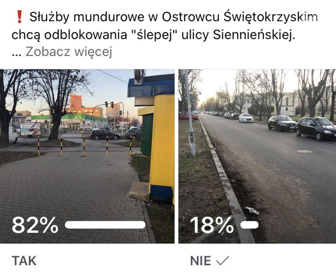 Ostrowczanie chcą otwarcia "ślepej" ulicy Siennieńskiej!