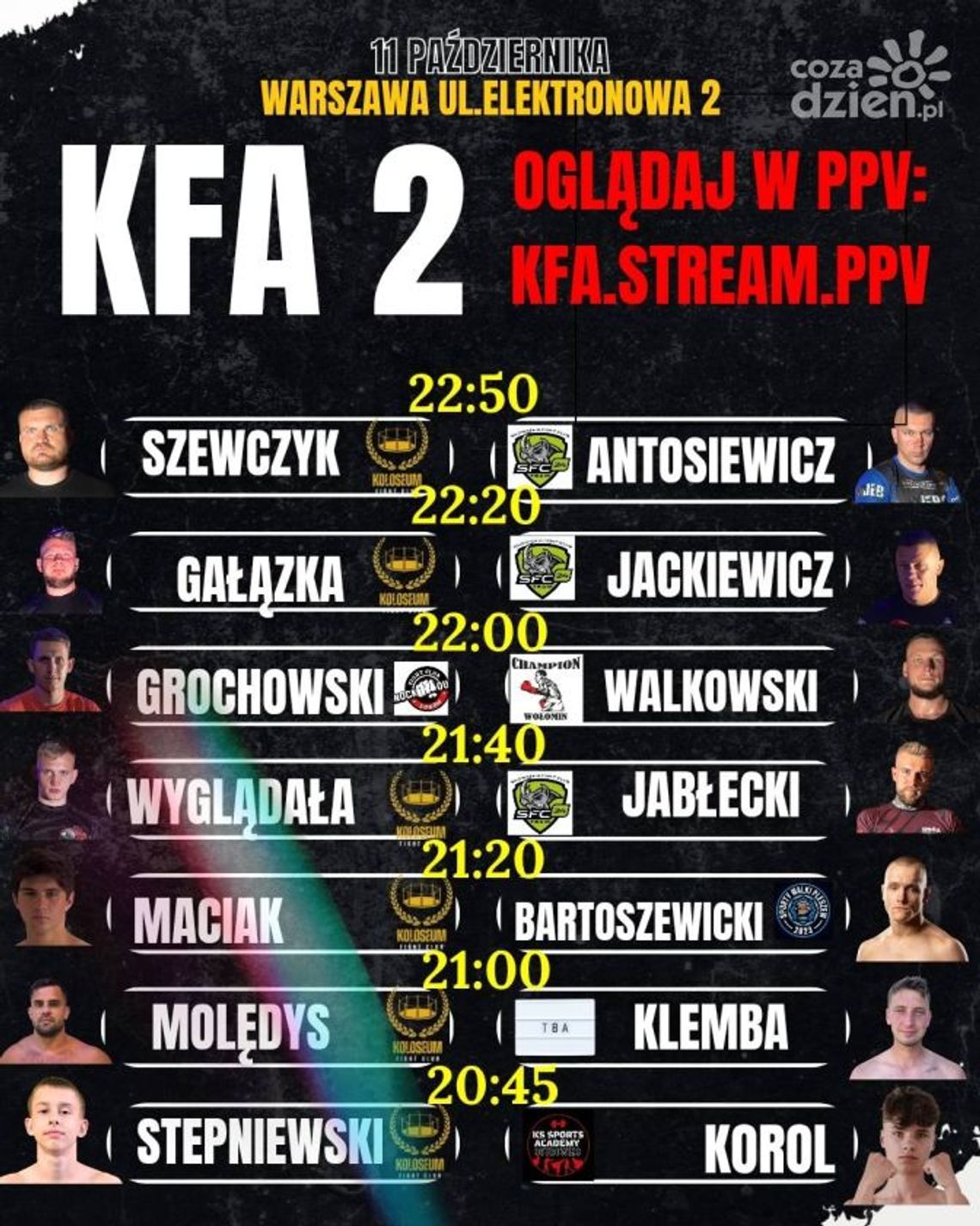 Ostrowczanie na Gali Koloseum Fight Arena 2