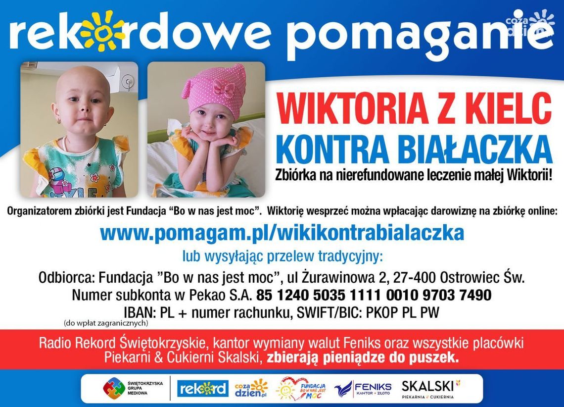 Ostrowczanie pomagają 4-letniej Wiktorii z Kielc Ostrowczanie pomagają 4-letniej Wiktorii z Kielc