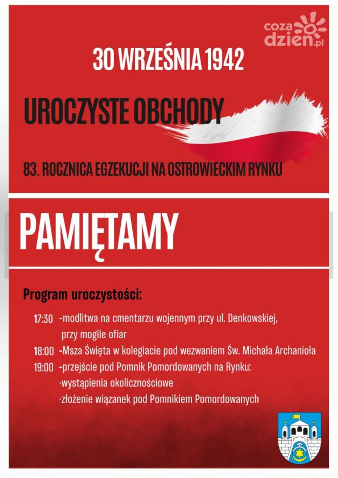 Ostrowiec pamięta o zamordowanych w czasie II wojny światowej mieszkańcach Ostrowiec pamięta o zamordowanych w czasie II wojny światowej mieszkańcach