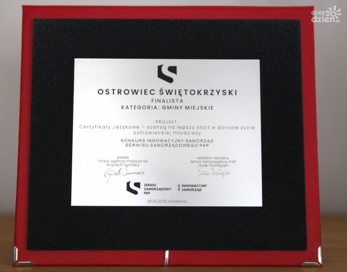 Ostrowiec Św. doceniony za certyfikaty językowe Ostrowiec Św. doceniony za certyfikaty językowe