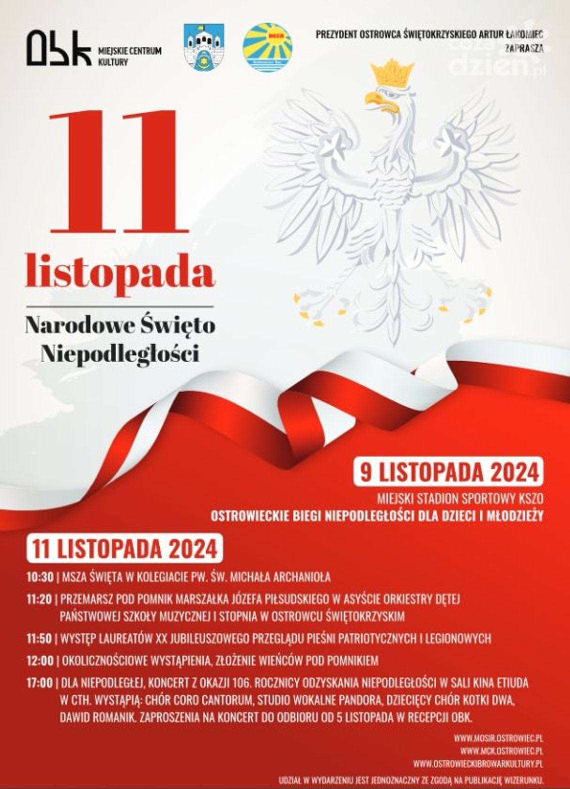 Ostrowiec uczci Święto Niepodległości nie tylko oficjalną ceremonią Ostrowiec uczci Święto Niepodległości nie tylko oficjalną ceremonią