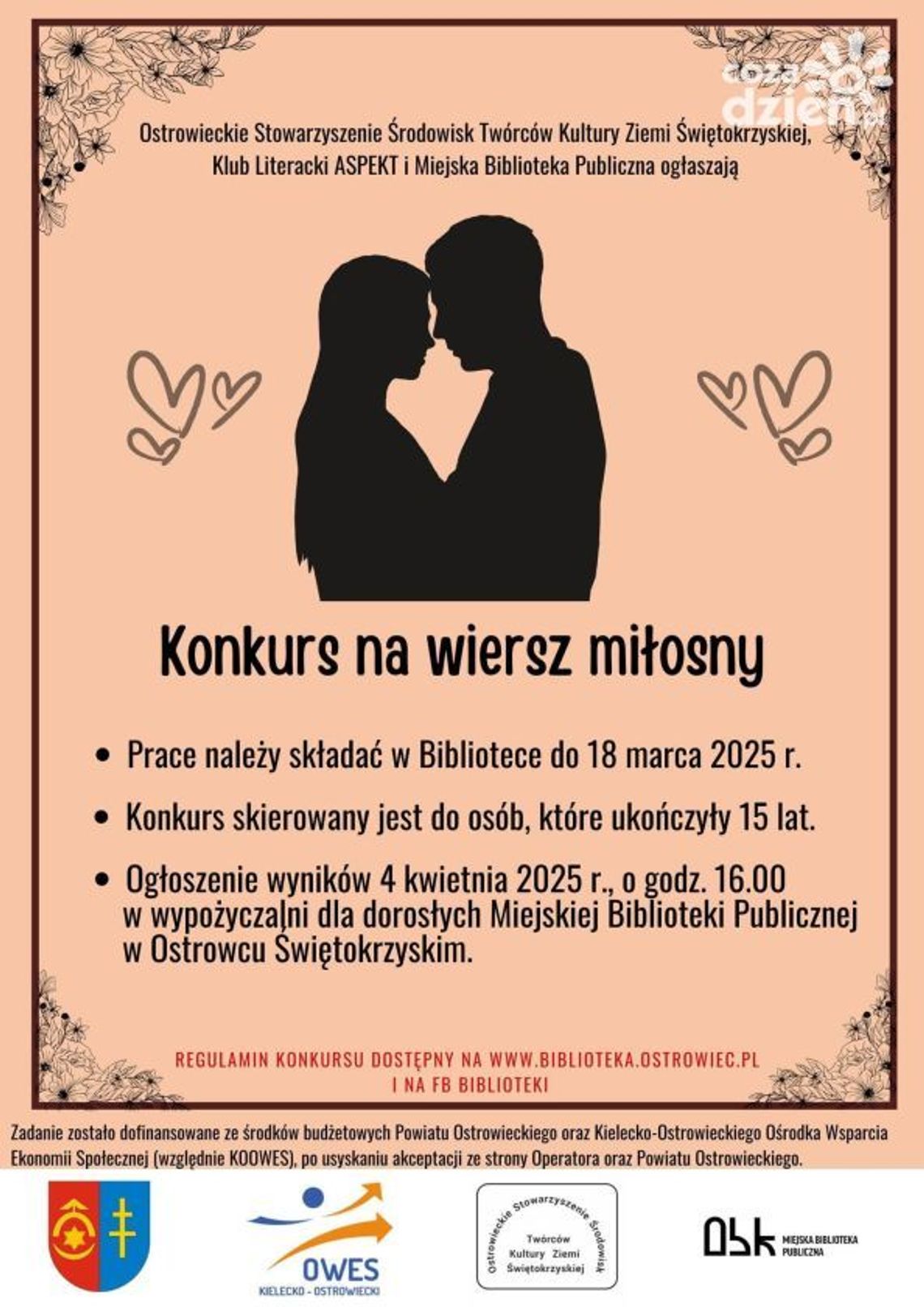Ostrowiecki konkurs na wiersz o miłości 