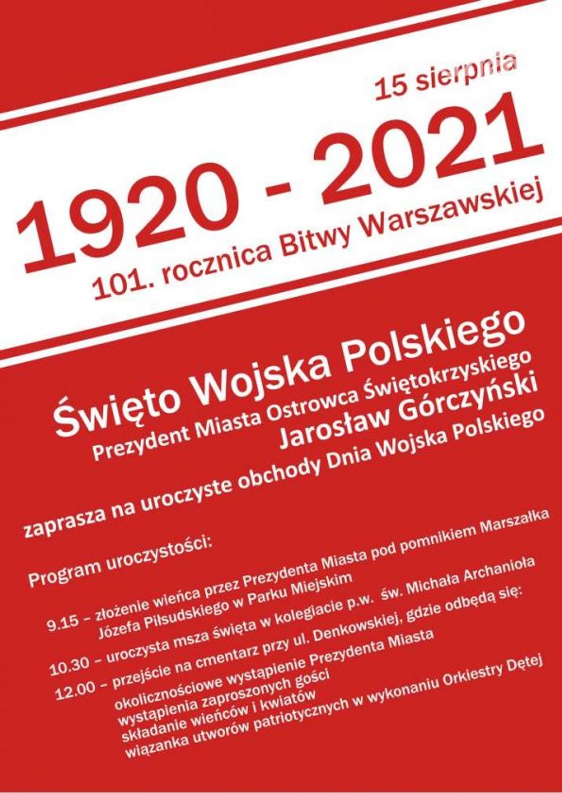 Ostrowieckie obchody rocznicy "Cudu nad Wisłą" Ostrowieckie obchody rocznicy "Cudu nad Wisłą"