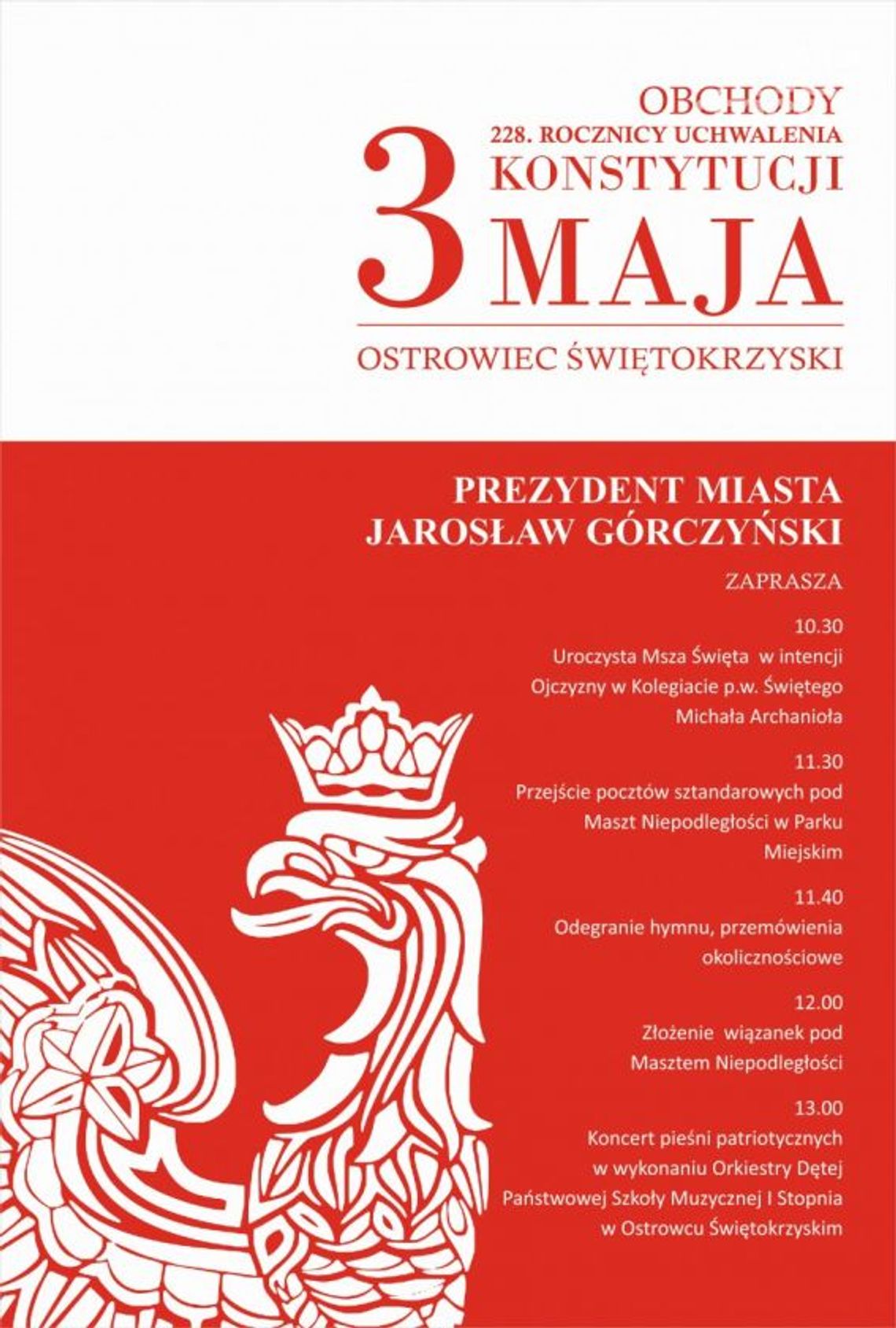 Ostrowieckie obchody Święta Konstytucji 3 Maja