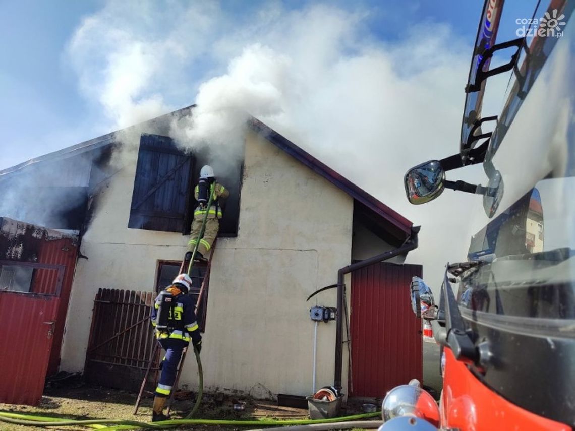 Pięć zastępów straży walczyło z pożarem stolarni Pięć zastępów straży walczyło z pożarem stolarni