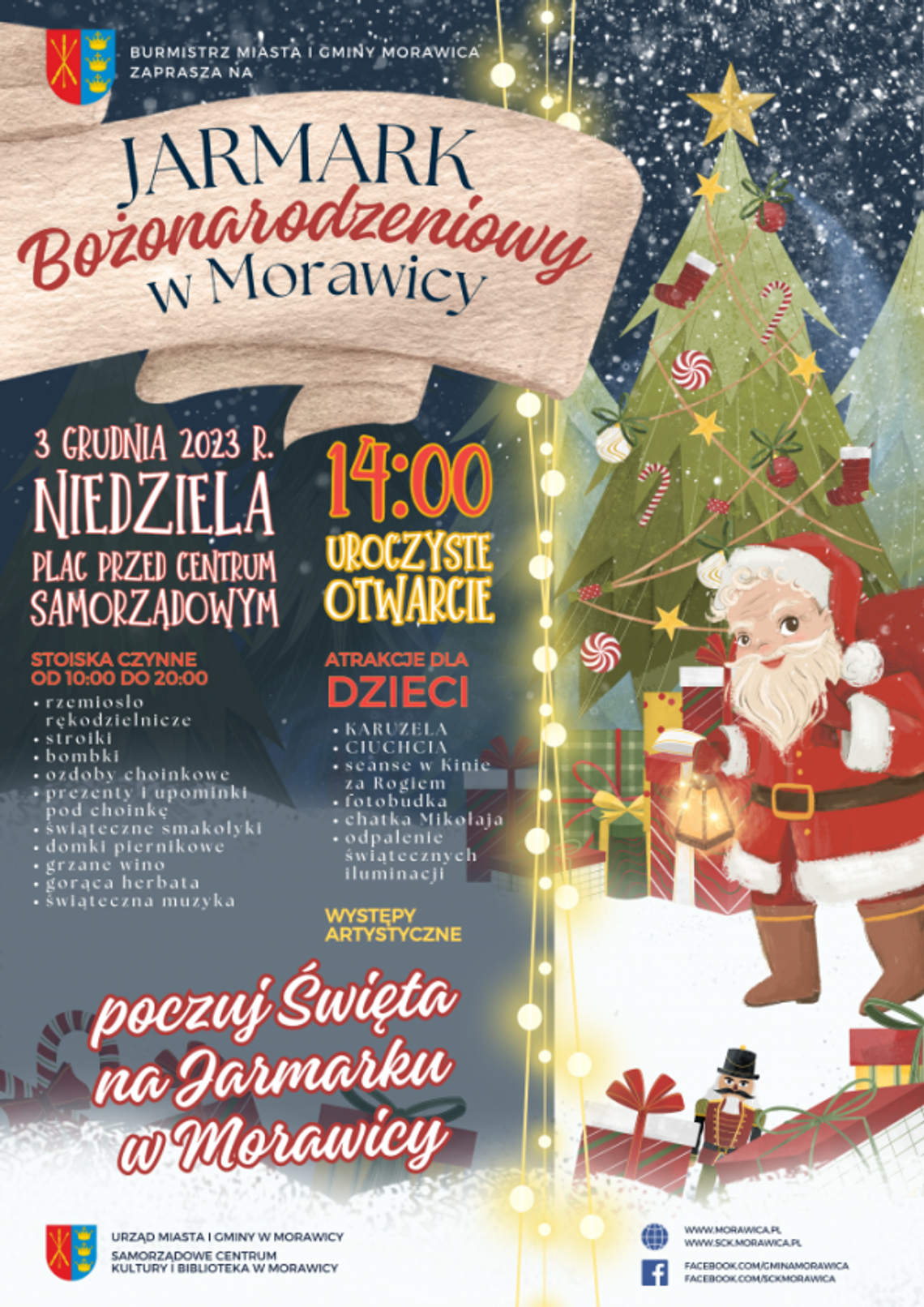 Pierwszy Jarmark Bożonarodzeniowy w tym roku będzie w Morawicy Pierwszy Jarmark Bożonarodzeniowy w tym roku będzie w Morawicy