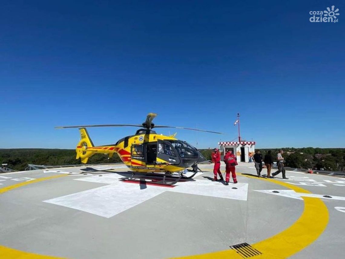 Pierwszy lot ze szpitalnego lądowiska Pierwszy lot ze szpitalnego lądowiska