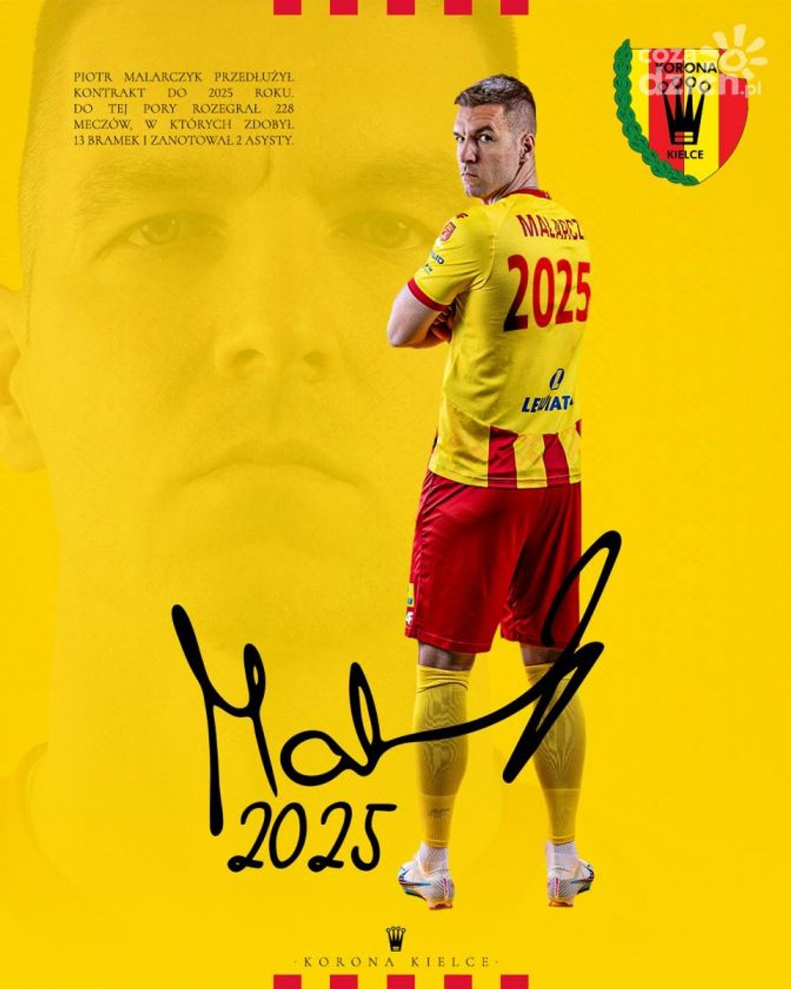 Piotr Malarczyk na dłużej w Koronie Piotr Malarczyk na dłużej w Koronie