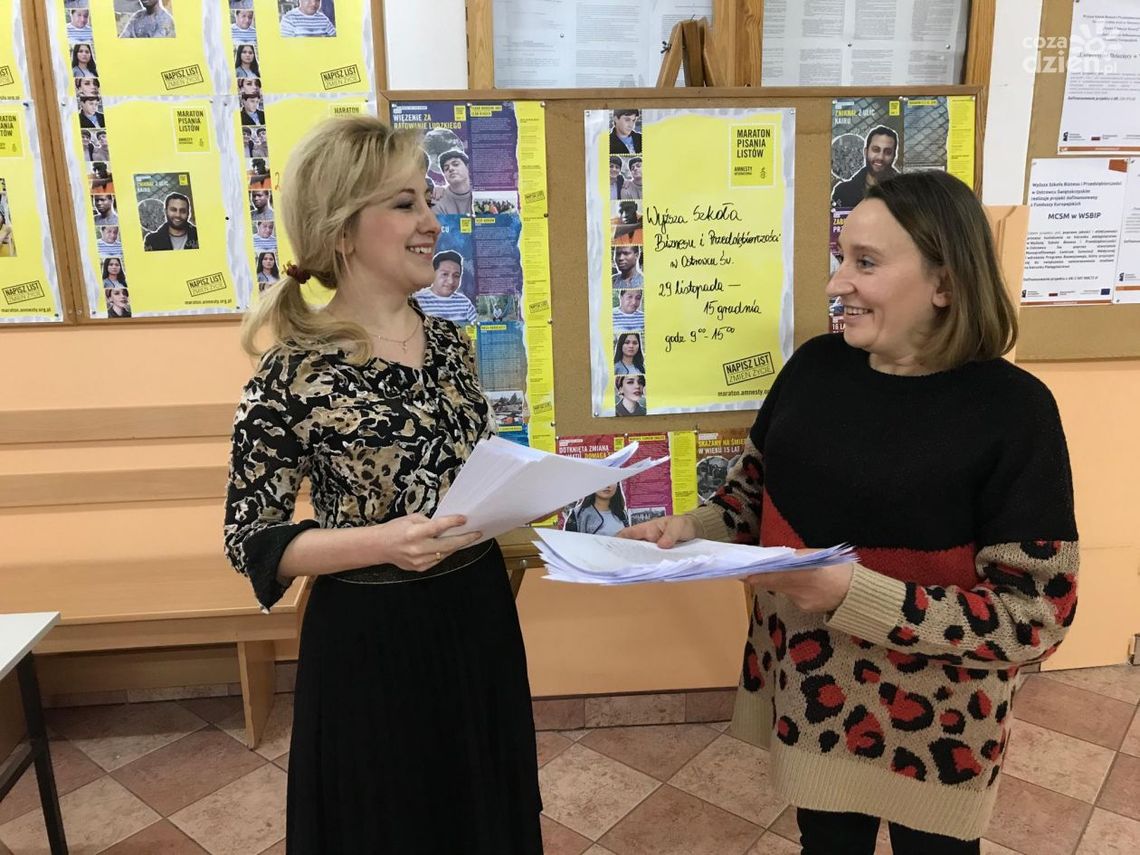 Piszemy listy w obronie praw człowieka: Barbara Bakalarz-Kowalska oraz Aneta Pierścińska-Maruszewska 