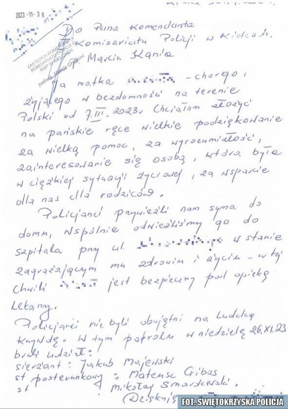 Podziękowania od mamy chorego mężczyzny za jego odnalezienie Podziękowania od mamy chorego mężczyzny za jego odnalezienie