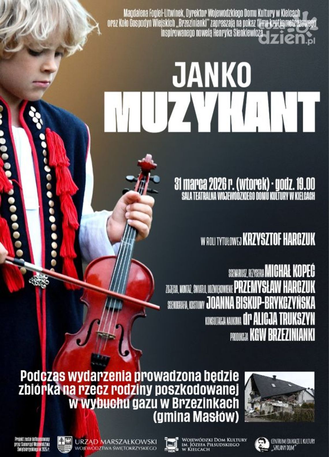 Pokaz filmu „Janko Muzykant” w Wojewódzkim Domu Kultury w Kielcach Pokaz filmu „Janko Muzykant” w Wojewódzkim Domu Kultury w Kielcach