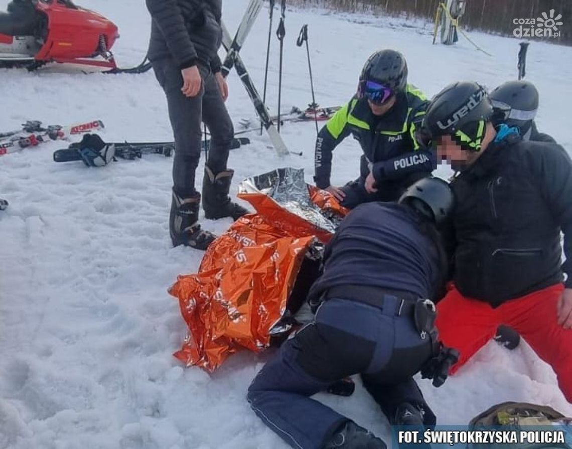 Policyjni narciarze w akcji Policyjni narciarze w akcji