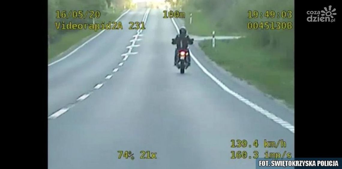 Policyjny pościg za motocyklistą Policyjny pościg za motocyklistą