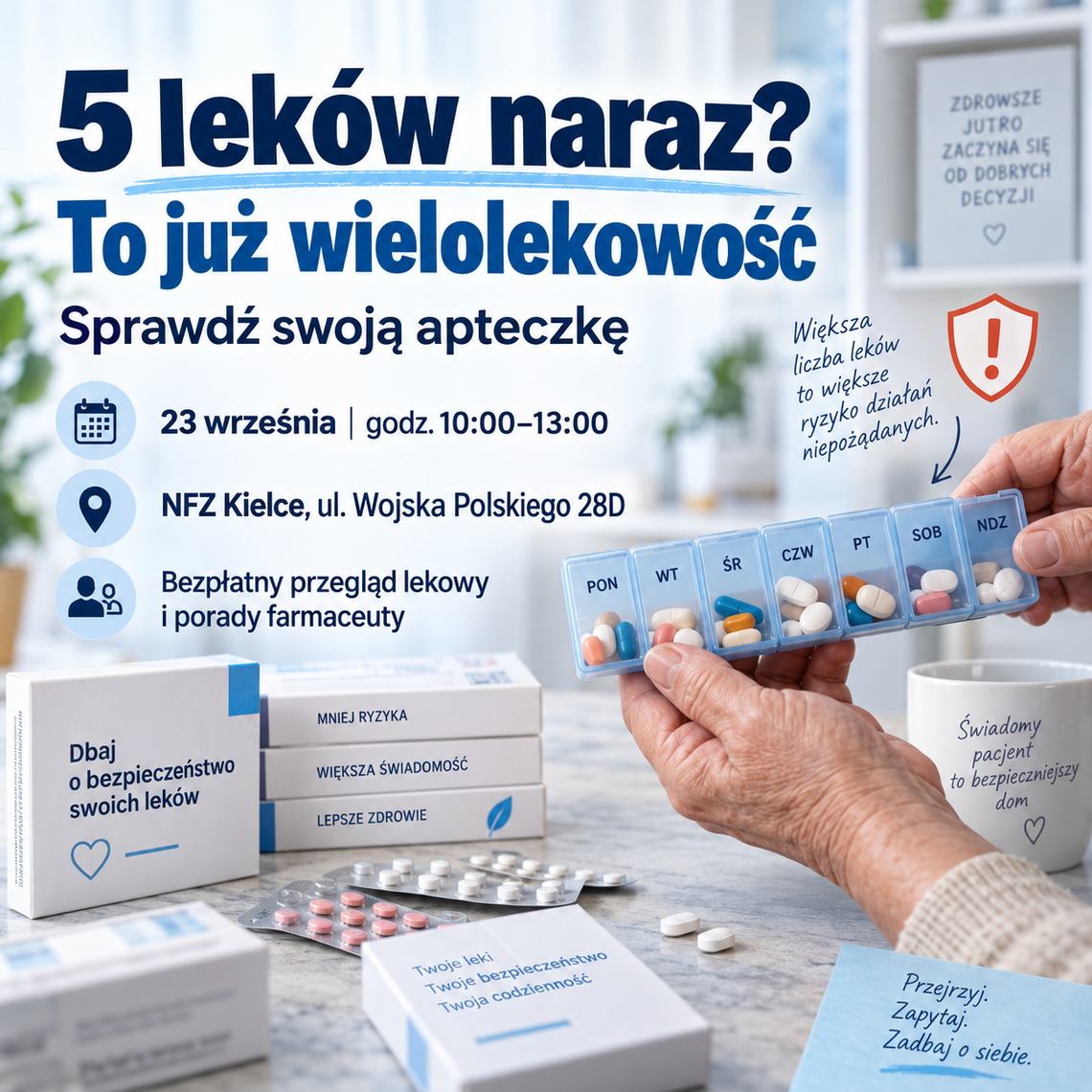 Polipragmazja. NFZ Kielce sprawdzi domowe apteczki Polipragmazja. NFZ Kielce sprawdzi domowe apteczki