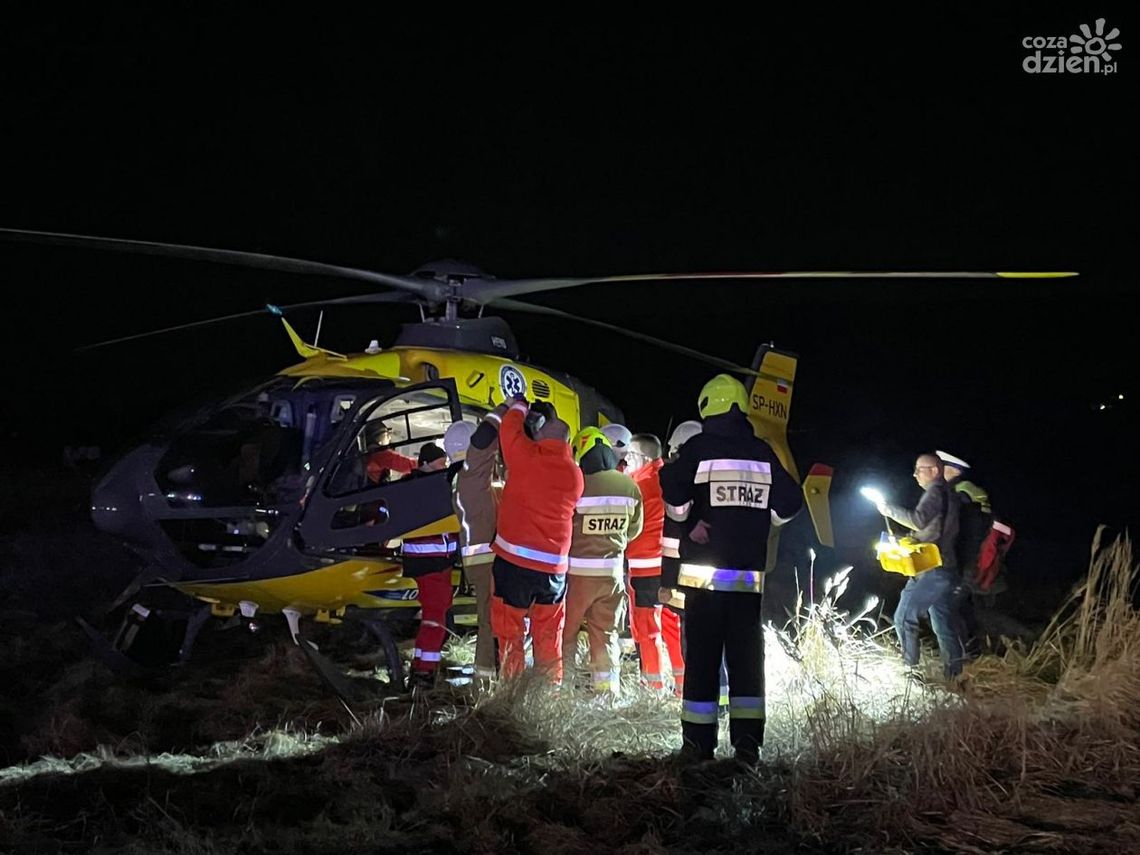 Potrącenie pieszego. W akcji LPR