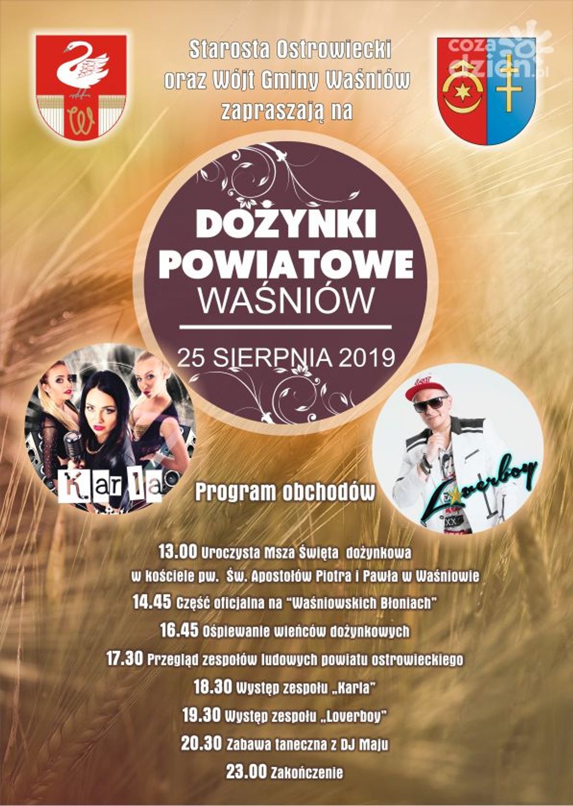 Powiatowe święto plonów w Waśniowie Powiatowe święto plonów w Waśniowie