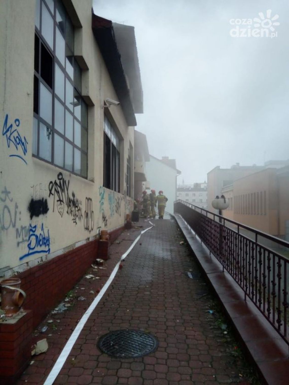 Pożar budynku w centrum Kielc Pożar budynku w centrum Kielc