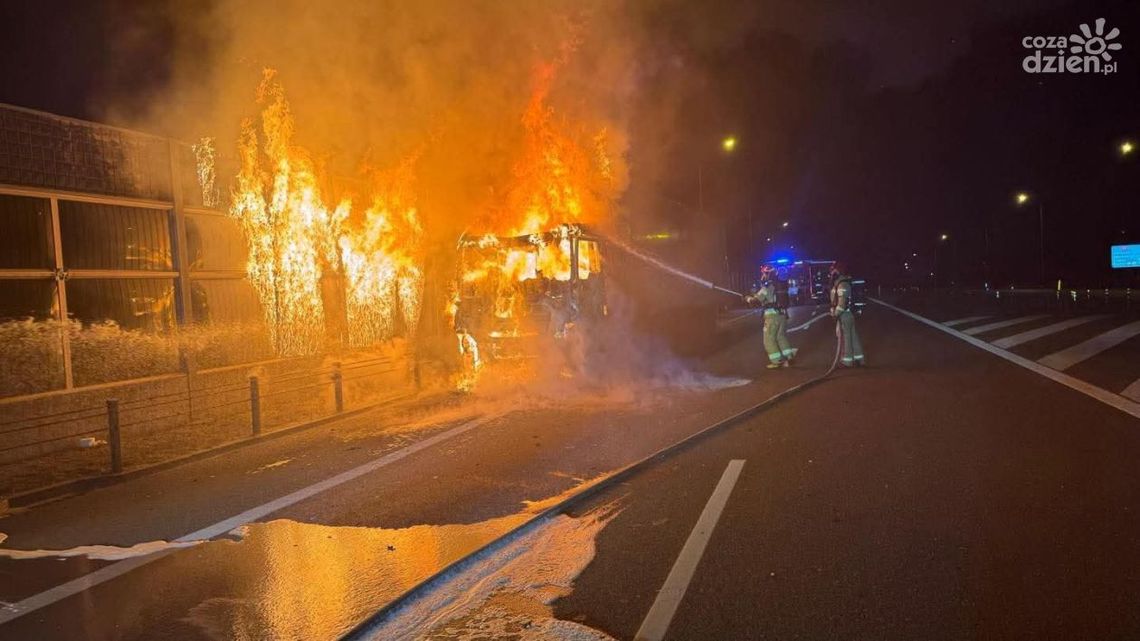 Pożar ciężarówki na S7 w Tokarni. Droga w kierunku Warszawy była zablokowana Pożar ciężarówki na S7 w Tokarni. Droga w kierunku Warszawy była zablokowana