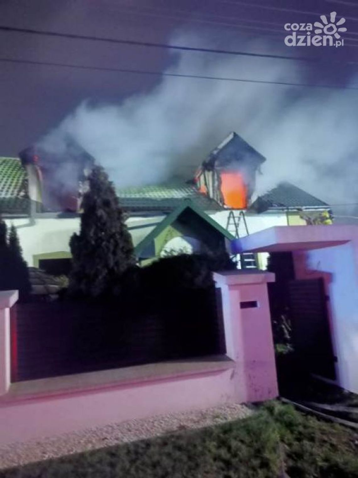 Pożar domu w powiecie staszowskim