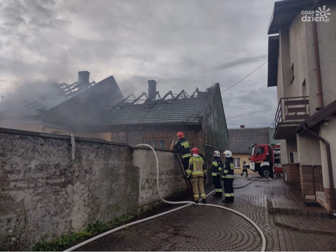 Pożar pustostanu w Ćmielowie Pożar pustostanu w Ćmielowie