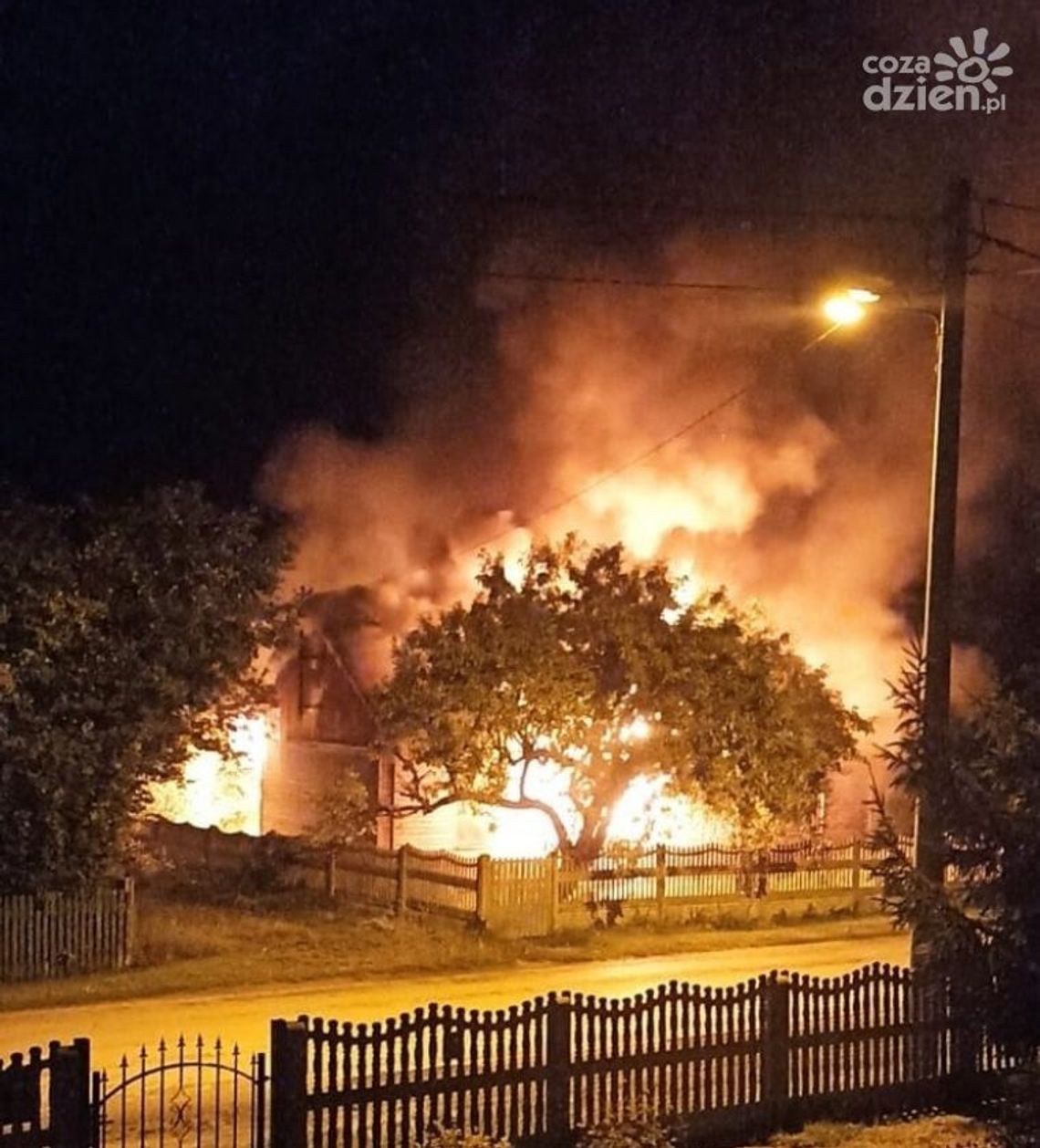Pożar pustostanu w Woli Kuczkowskiej Pożar pustostanu w Woli Kuczkowskiej