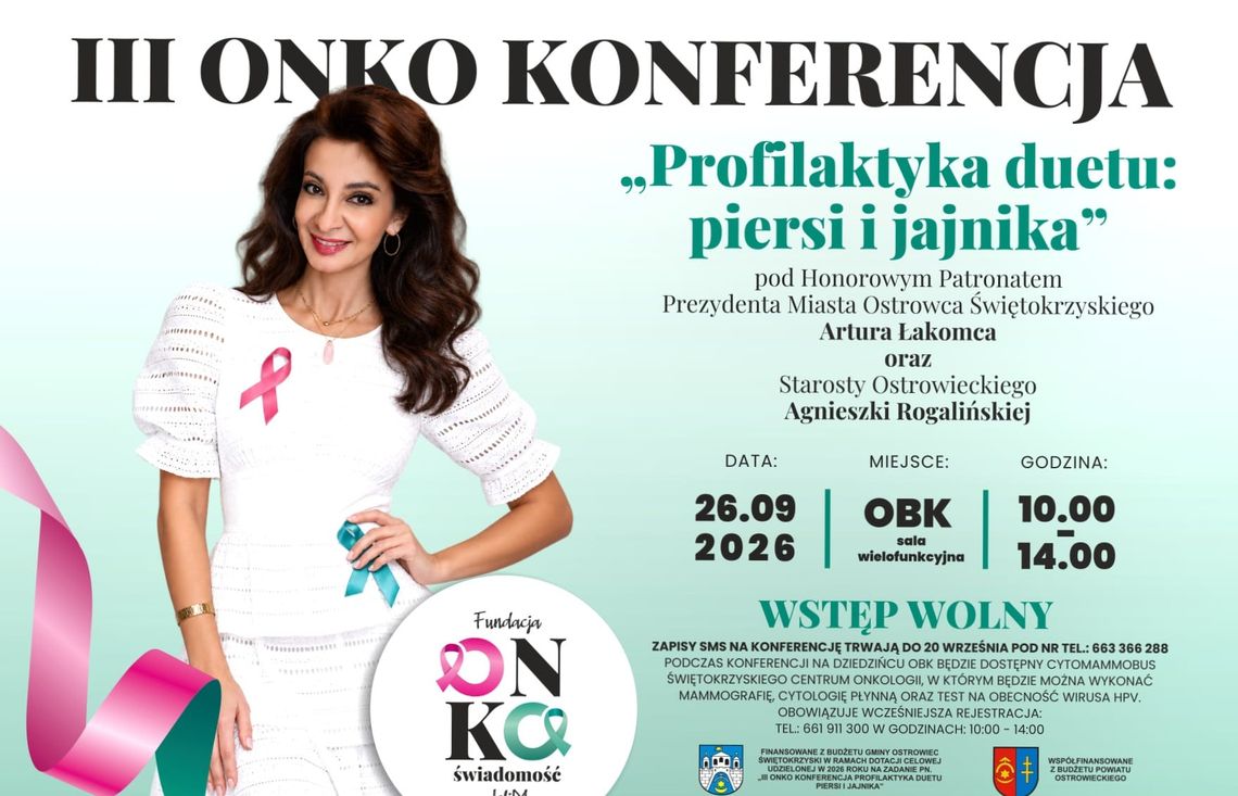 Profilaktyka piersi i jajnika w centrum uwagi. ONKO KONFERENCJA po raz trzeci Profilaktyka piersi i jajnika w centrum uwagi. ONKO KONFERENCJA po raz trzeci