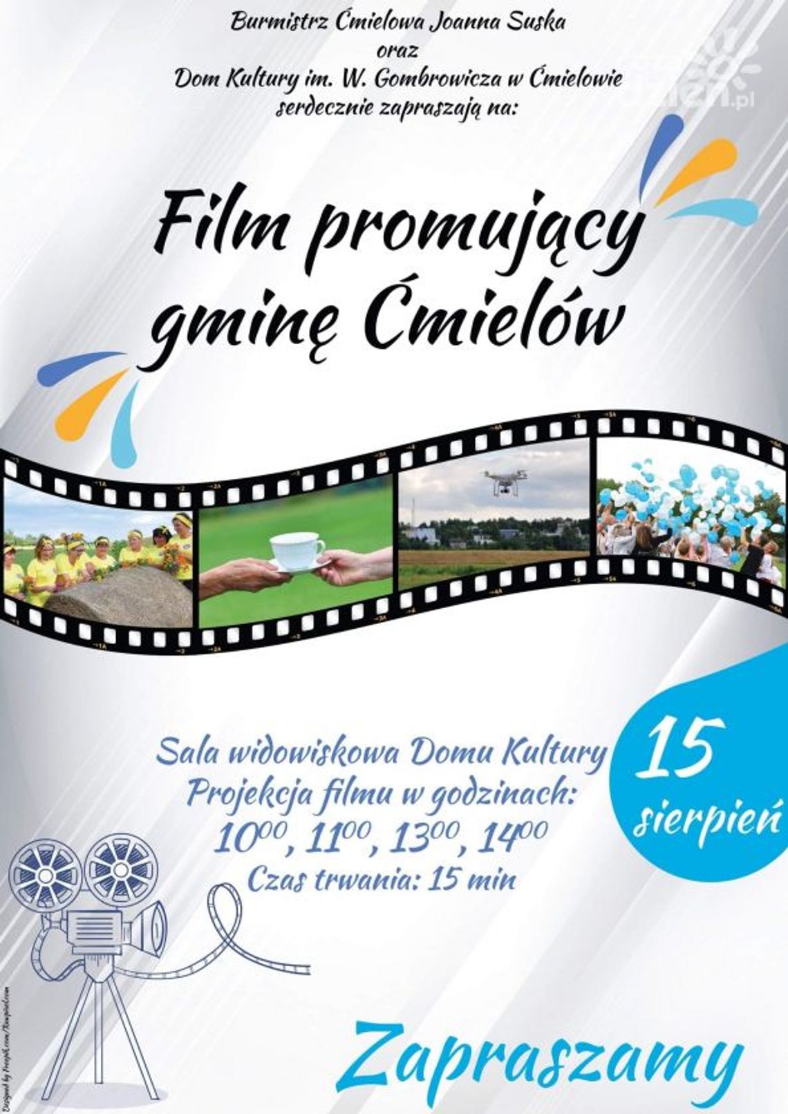 Projekcja filmu promującego gminę Ćmielów coraz bliżej!