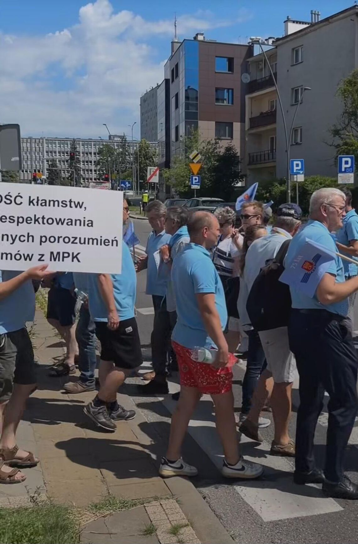 Protest pracowników MPK w Kielcach. Autobusy kursowały bez zakłóceń
