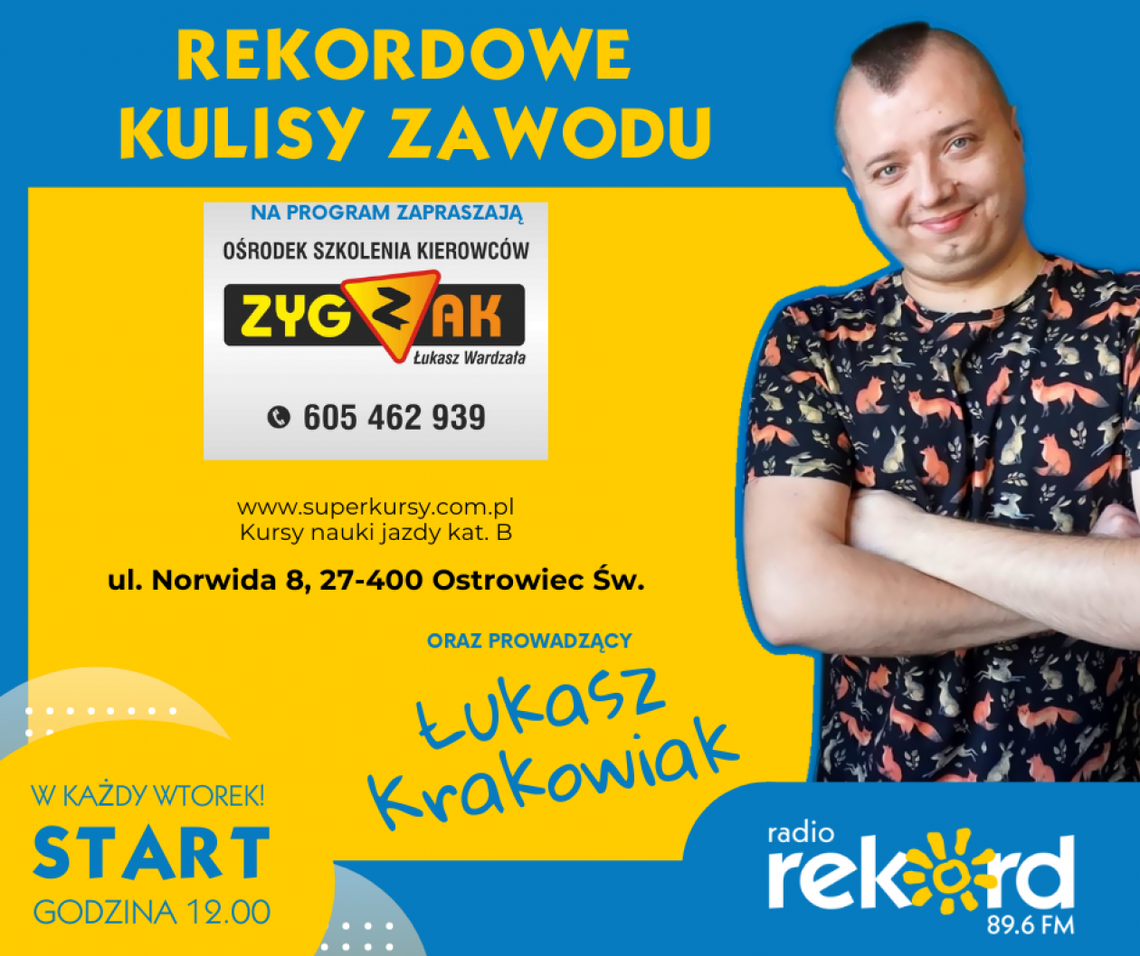 Przed nami kolejne Rekordowe Kulisy Zawodu. Tym razem poznamy pracę Instruktora Nauki Jazdy Przed nami kolejne Rekordowe Kulisy Zawodu. Tym razem poznamy pracę Instruktora Nauki Jazdy