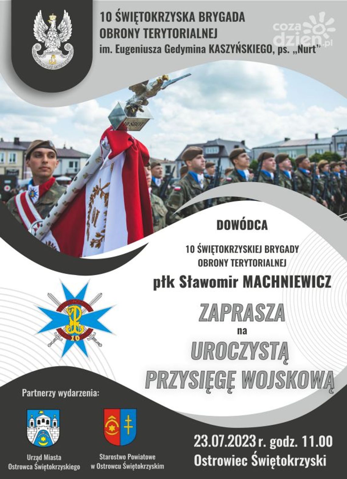 Przysięga żołnierzy WOT na ostrowieckim rynku Przysięga żołnierzy WOT na ostrowieckim rynku