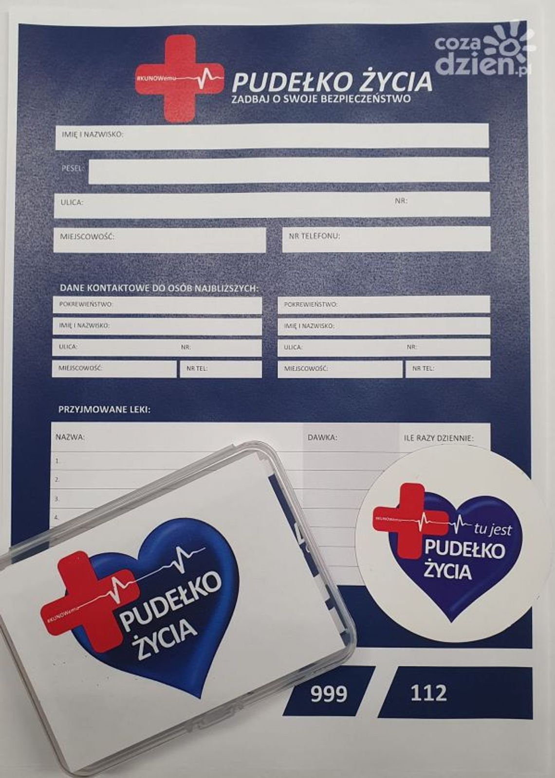 Pudełko życia dla mieszkańców gminy Kunów Pudełko życia dla mieszkańców gminy Kunów