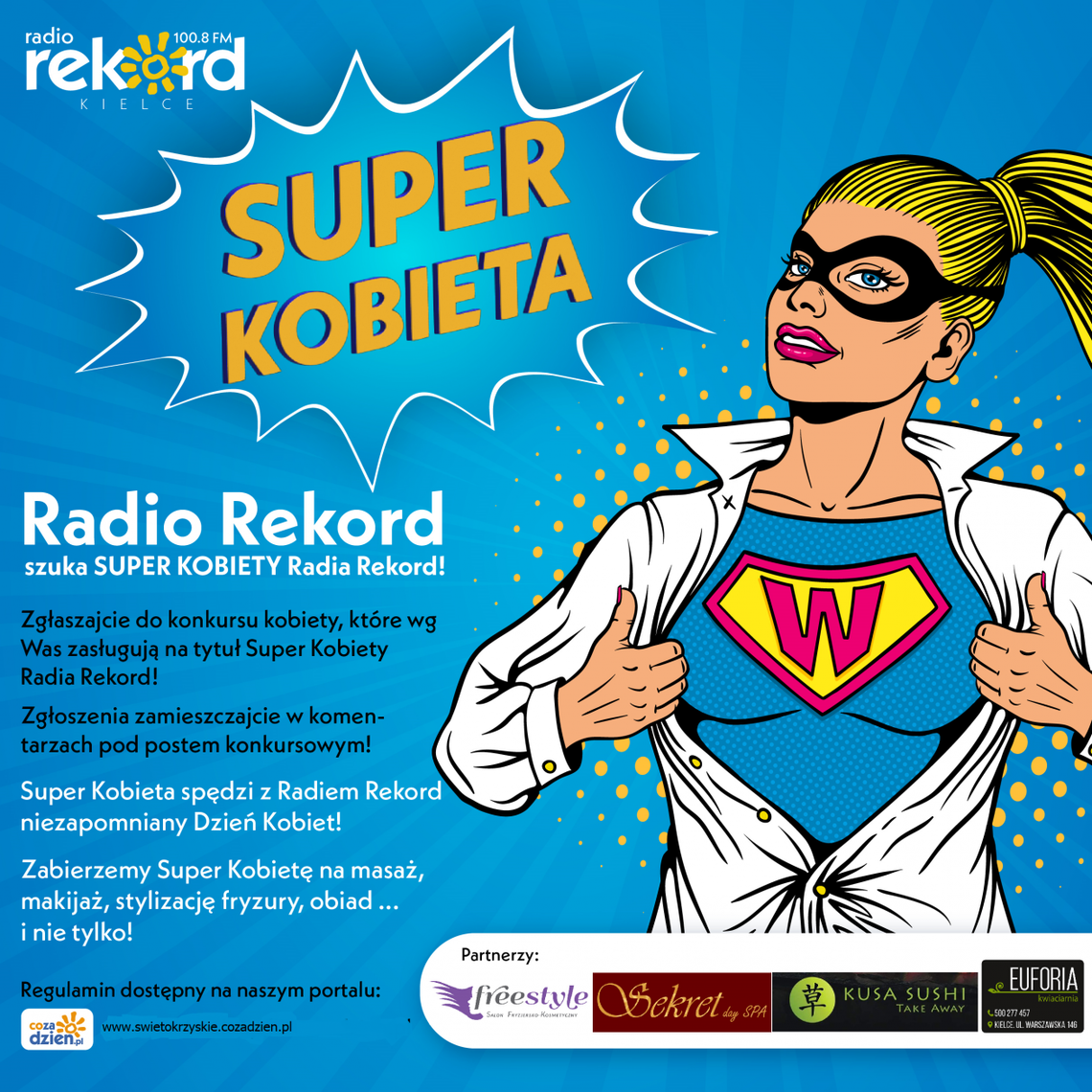 Radio Rekord Kielce 100.8 FM szuka Superkobiety! Radio Rekord Kielce 100.8 FM szuka Superkobiety!