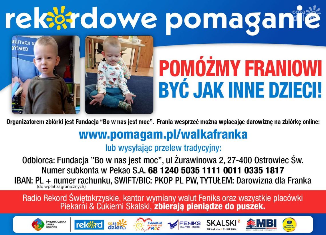 Rekordowe Pomaganie dla Frania