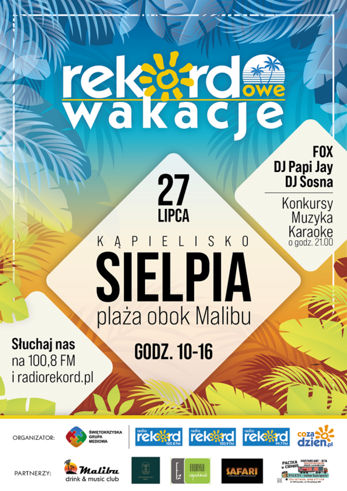 Rekordowe Wakacje w Sielpi. Muzyka, konkursy i letnia zabawa na plaży