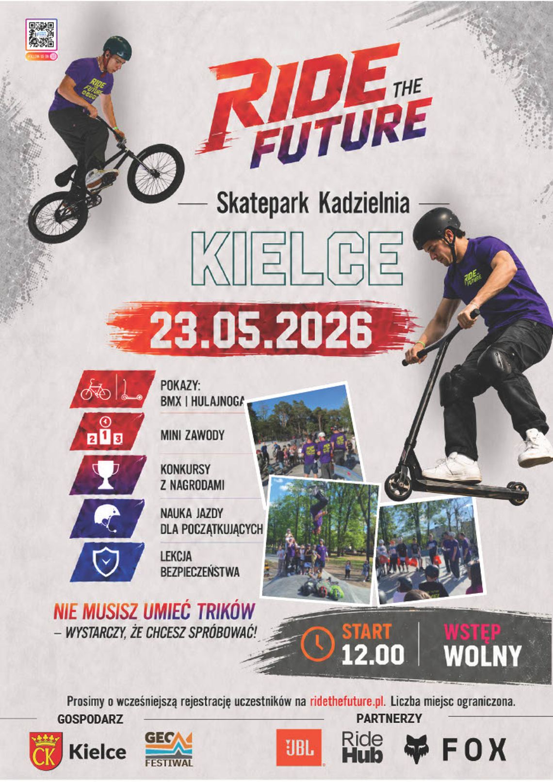Ride The Future Kielce 2026 już 23 maja na Skateparku Kadzielnia