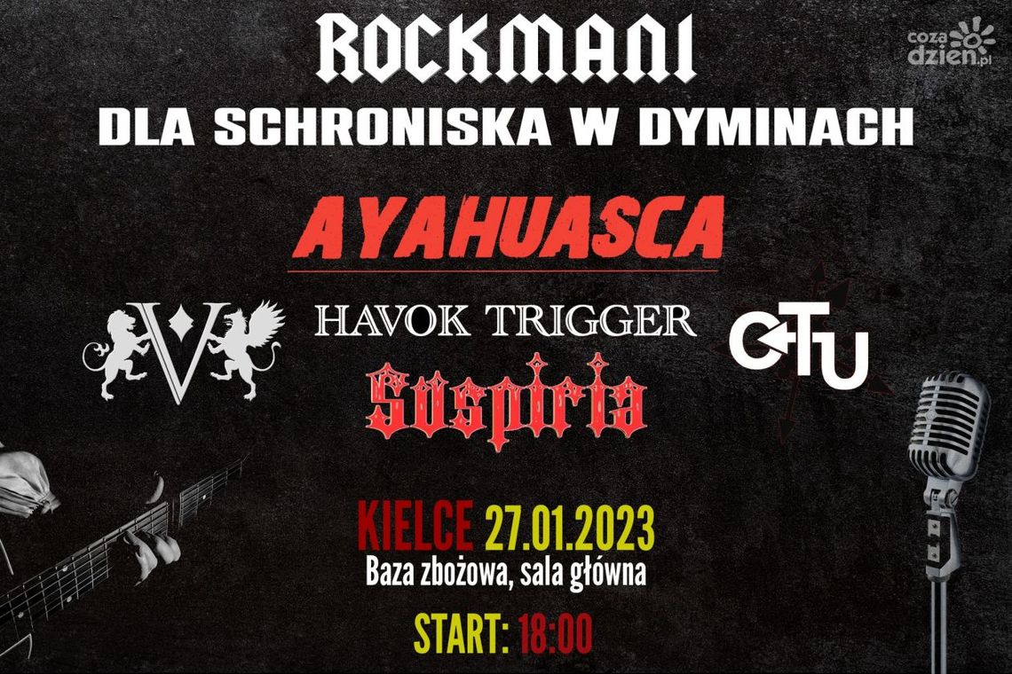 "Rockmani dla Schroniska w Dyminach" "Rockmani dla Schroniska w Dyminach"